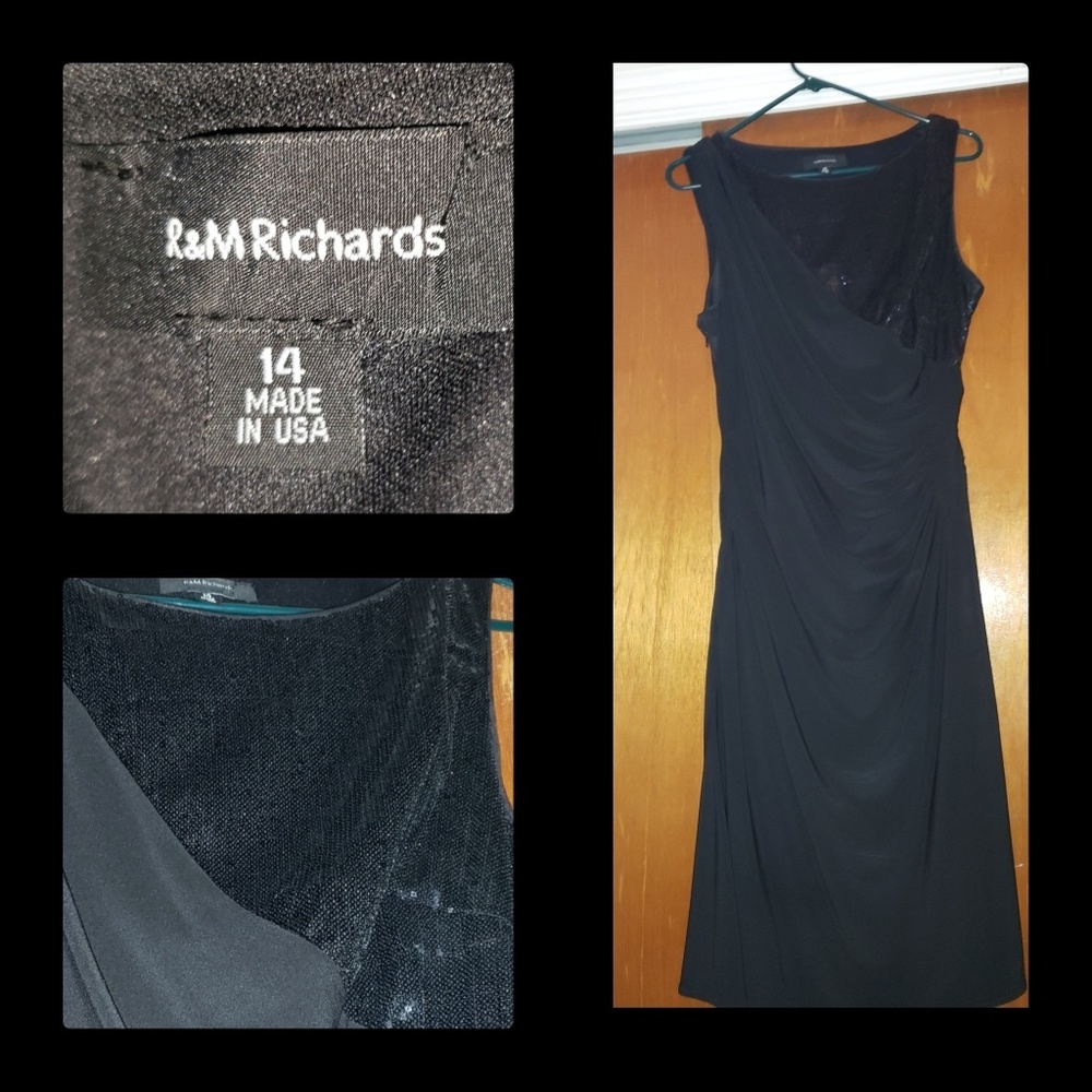 R&M Richards Sequin Embellished Dress